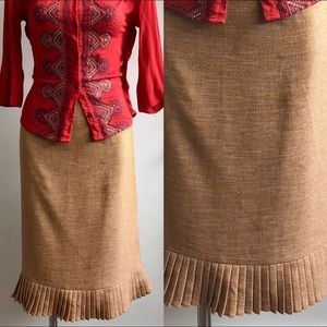 NWT Vintage 90s Gold Trumpet Skirt